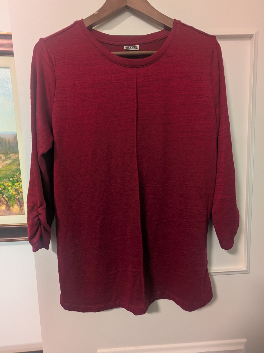 Avon Burgundy Crewneck Knit Top